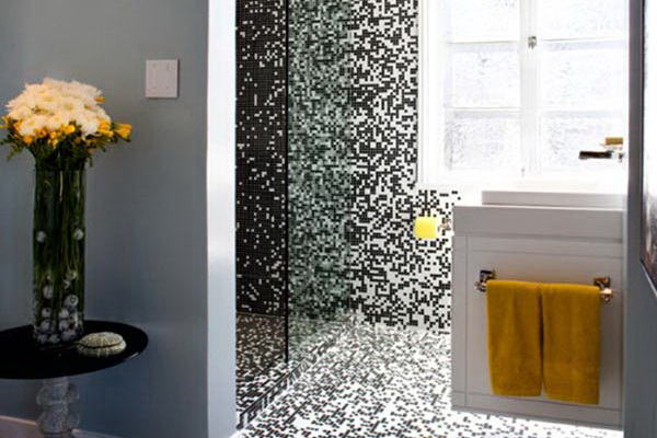 Мозаика в пастельной цветовой гамме для ванной изображение
